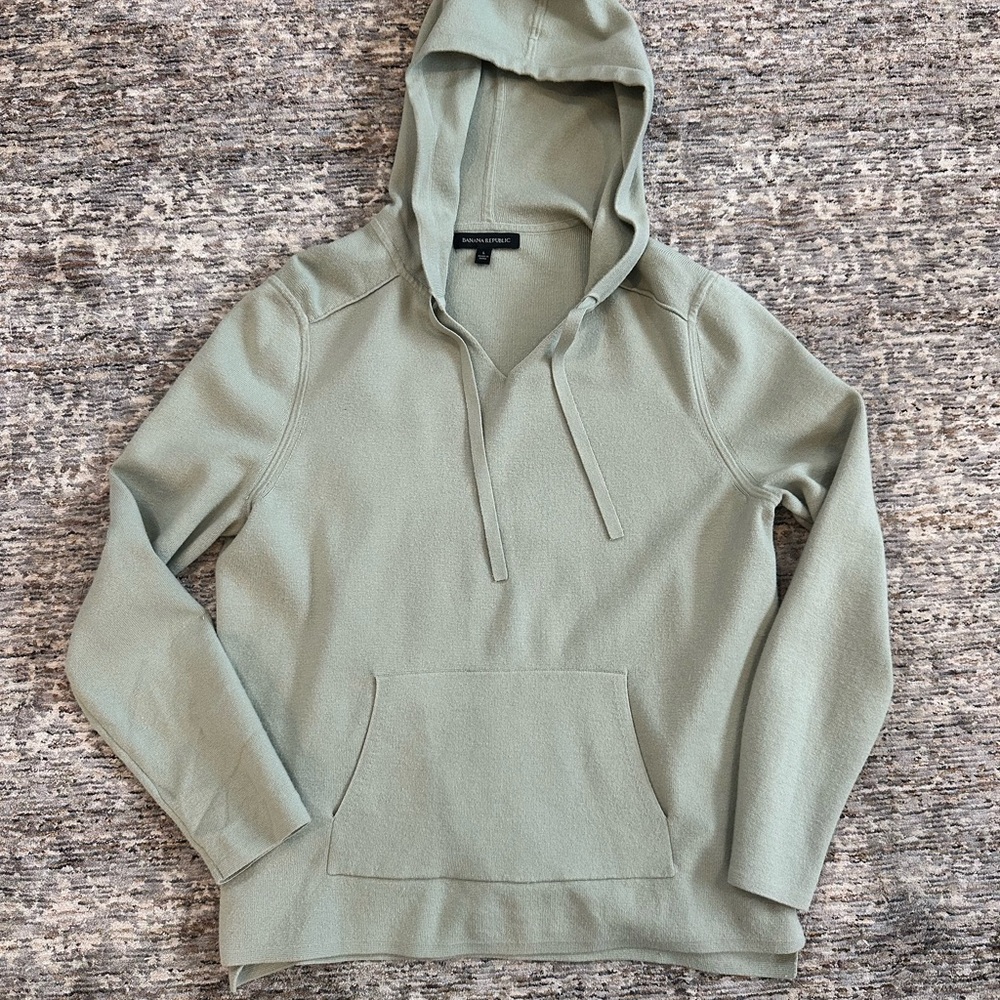 Banana Republic Light Green Hooded Sweatshirt